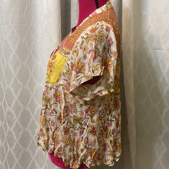 ✨🌙 Spell Portobello Road Short Sleeve Blouse in Honey Dew size S - Picture 11 of 16